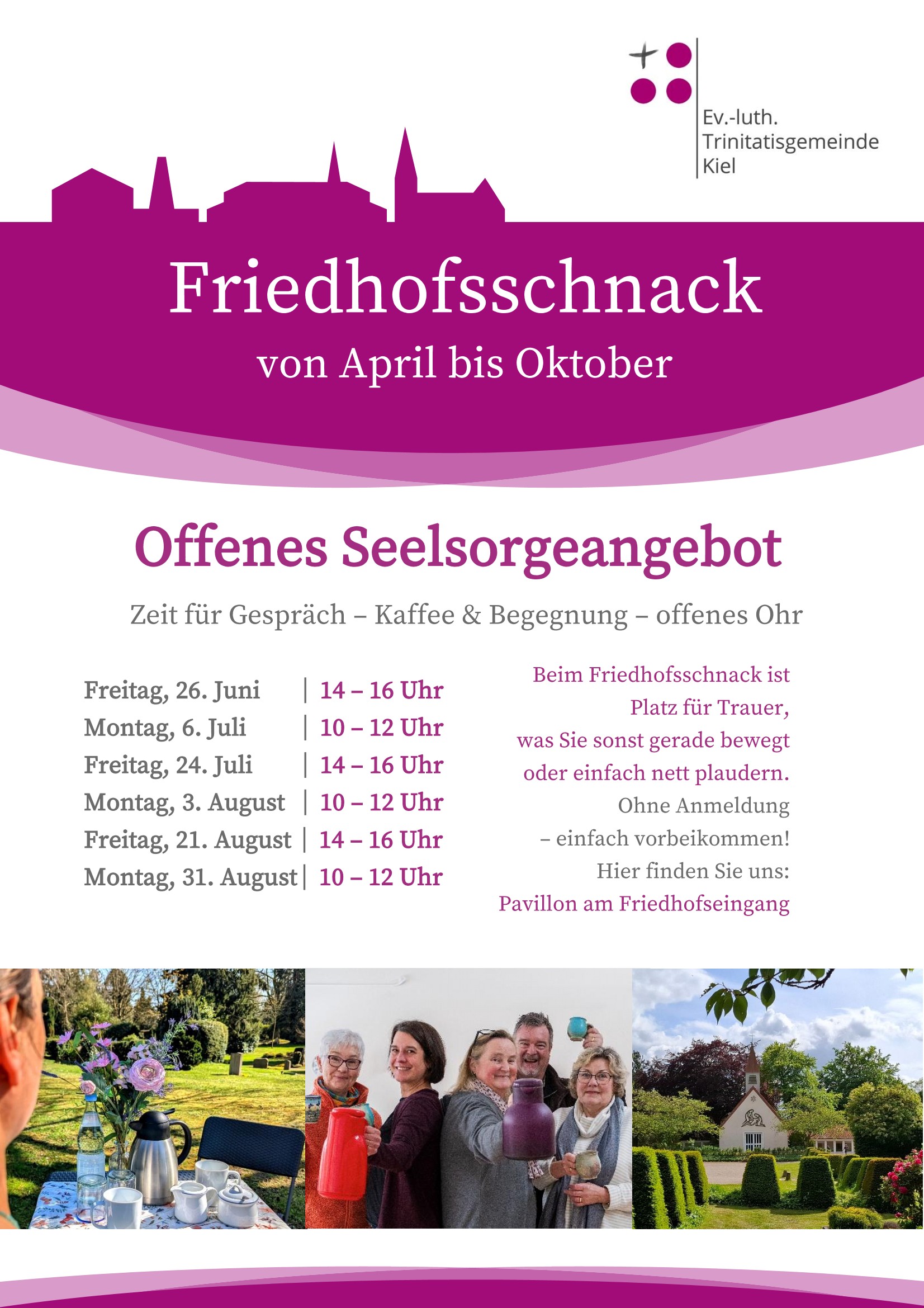 Mehr über den Artikel erfahren Nächste Termine vom Friedhofsschnack