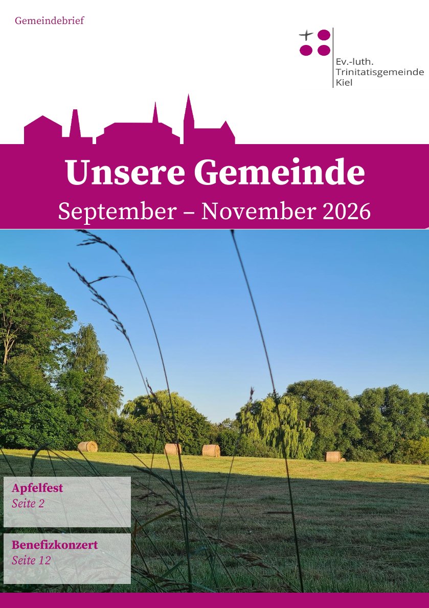 Du betrachtest gerade Der Gemeindebrief September bis November ’26 ist online
