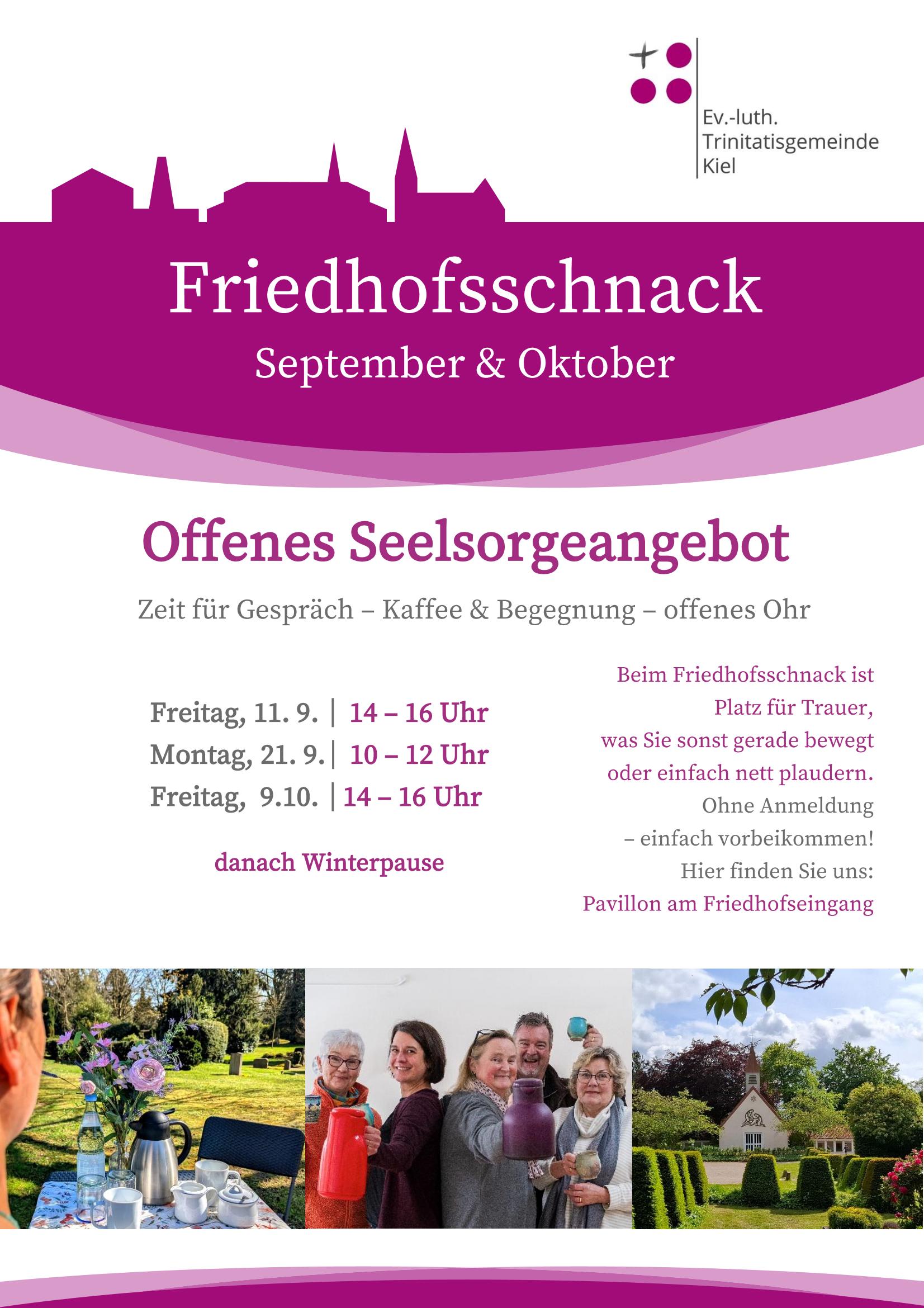 Mehr über den Artikel erfahren Nächste Termine vom Friedhofsschnack